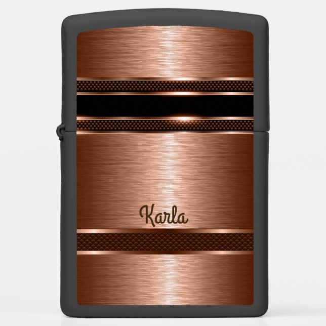 Metallic koperprint geometrisch ontwerp (Voorkant)