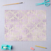 Metallic lavender Damask op sprint-ontkoppeling Tissuepapier (Craft)