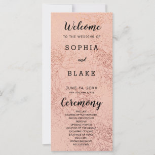 Metallic Light Programme de mariage orange et flor