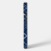 Metallic Lijst Pattern.b D Blue BG Case-Mate iPhone Case (Achterkant / Links)