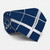 Metallic Lijst Pattern.b D Blue BG Stropdas (Opgerold)