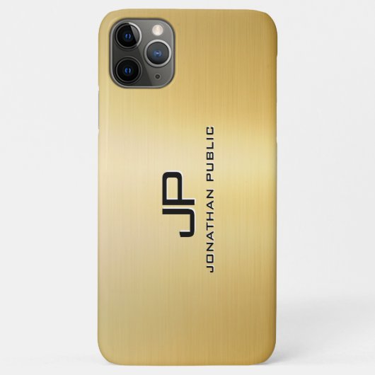 Metallic look goud  Sjabloon monogram Case-Mate iPhone Case (Achterkant)