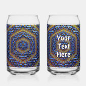 Metallic Magen David Blikvorm Glas (Voorkant)