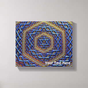 Metallic Magen David Canvas Afdruk
