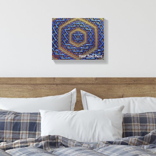 Metallic Magen David Canvas Afdruk (Insitu (Slaapkamer))