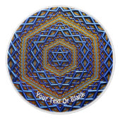  Metallic Magen David Keramische Knop (Voorkant)