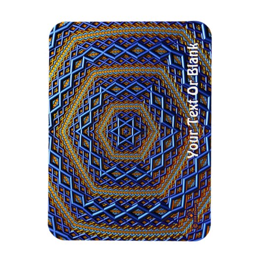  Metallic Magen David Magneet (Verticaal)