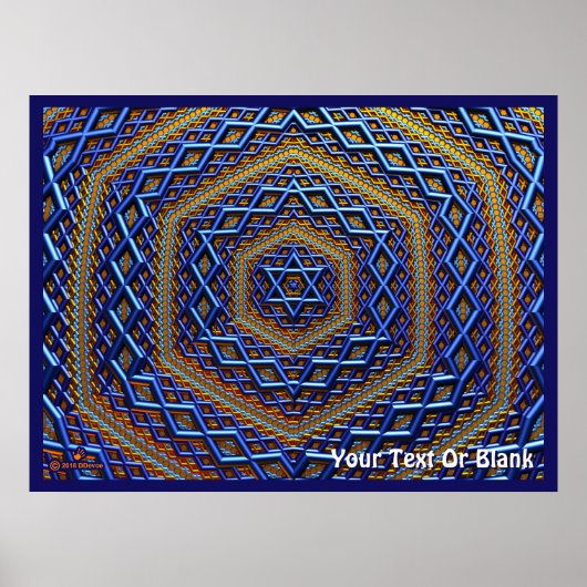 Metallic Magen David Poster (Voorkant)