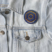  Metallic Magen David Ronde Button 5,7 Cm (In situ)