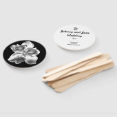 Metallic Magnolia bloem op handheld ventilatorprog Handwaaier (Niet-gemonteerd)