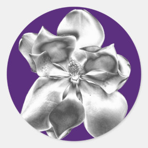 Metallic Magnolia bloem op stickers