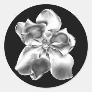 Metallic Magnolia bloem op stickers