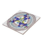 Metallic Mandala '9' - by ID AD Art Gabi Zapf Tegeltje (Zijkant)