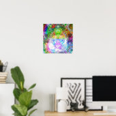 Metallic Mandelbrot 1c Poster (Thuiskantoor)