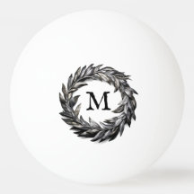 Metallic mannelijke krans met uw monogram