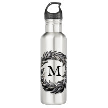 Metallic mannelijke krans met uw monogram