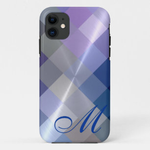 Metallic Metal Diamond Pattern en Monogram 5 iPhone 11 Hoesje