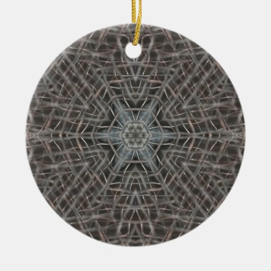 Metallic Metal Mesh Keramisch Ornament (Voorkant)