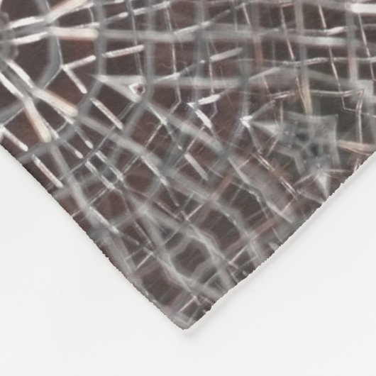 Metallic Metal Mesh Silver Fleece Deken (Hoek)