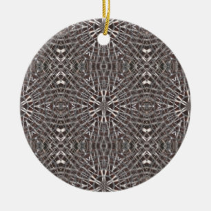 Metallic Metal Mesh Silver Keramisch Ornament