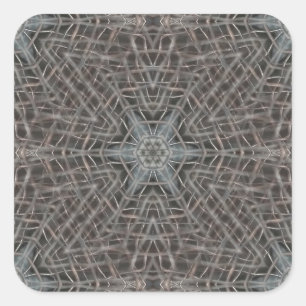 Metallic Metal Mesh Vierkante Sticker