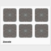 Metallic Metal Mesh Vierkante Sticker (Vel)