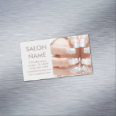 metallic nagels mode beauty SPA nagelsalon Visitekaartje Magneet (Voorbeeld)