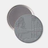 "Metallic" natuur magneet (Voorkant / Achterkant)