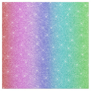 Metallic Ombre Rainbow Sequin Faux Glitter van Yar Stof