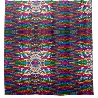 Metallic pailletten glitter Abstract pixelpatroon Douchegordijn
