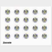 Metallic Preussian Eagle Ronde Sticker (Vel)