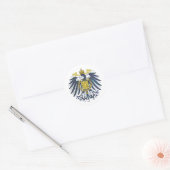 Metallic Preussian Eagle Ronde Sticker (Envelop)