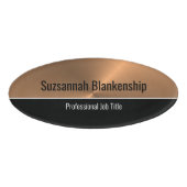 Metallic Professional Copper Flare Custom Naambadge (Voorkant)