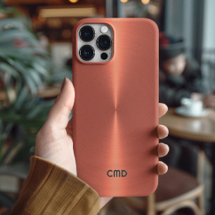 Metallic Rode Textuur Roestvrij staal Look iPhone 16 Pro Hoesje