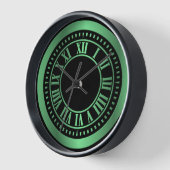 Metallic Roman Numerals Klok Gezicht - Groen (Hoek)