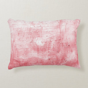 Metallic rood canvas: penseelstreek elegantie. accent kussen