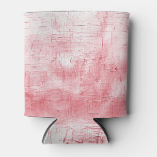 Metallic rood canvas: penseelstreek elegantie. blikjeskoeler