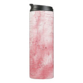 Metallic rood canvas: penseelstreek elegantie. thermosbeker (Geroteerd rechts)