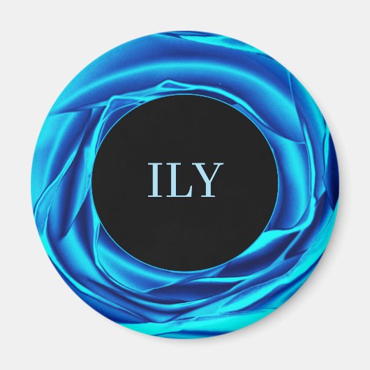 Metallic Roos Blue Magnet Magneet (Voorkant)