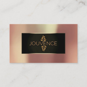 Metallic Roos Gold Black Champaign Jouvence Logo Visitekaartje