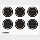 Metallic Roos Gold- en zwarte labels (Vel)