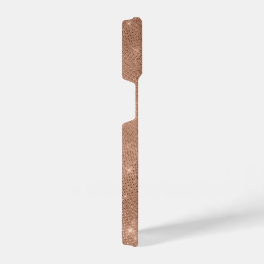 Metallic Roos Gold Glitter - op maat gemaakt iPhone Hoesje (Rechterkant)