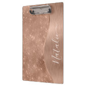 Metallic Roos Gold Glitter - op maat gemaakt Klembord (Links)