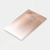 Metallic Roos Gold Glitter - op maat gemaakt Post-it® Notes (Schuin)