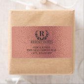Metallic Roos Gold Pink voegt Logo en achtergrond Etiket (Insitu)