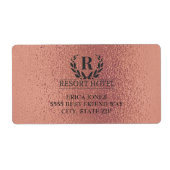 Metallic Roos Gold Pink voegt Logo en achtergrond Etiket (Voorkant)