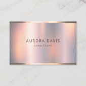 Metallic Roos Gold Shimmer minimalistisch modern Visitekaartje (Voorkant)