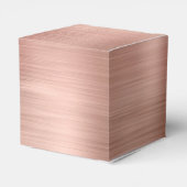 Metallic Roos gouden krullende monogram Bedankdoosjes (Achterkant)