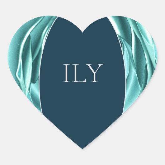 Metallic Roos Print Heart Sticker (Voorkant)