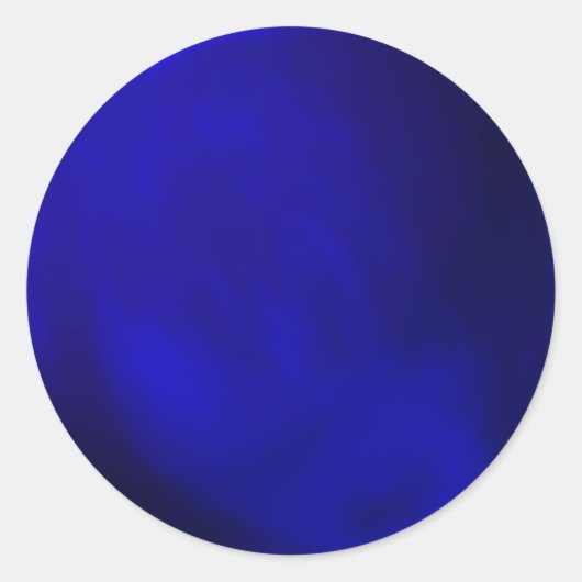 Metallic Royal Blue Ronde Sticker (Voorkant)